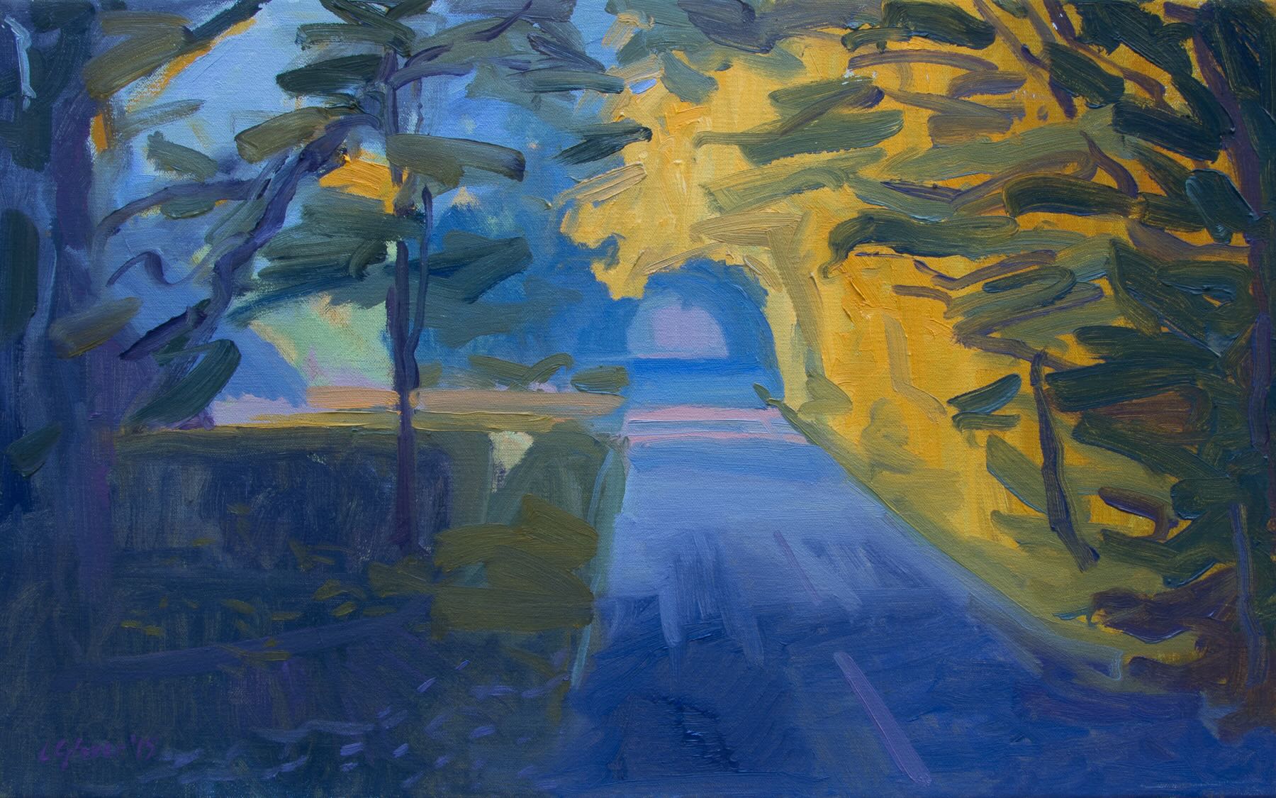 Oil Painting Autumn Jacobs Lane Sussex